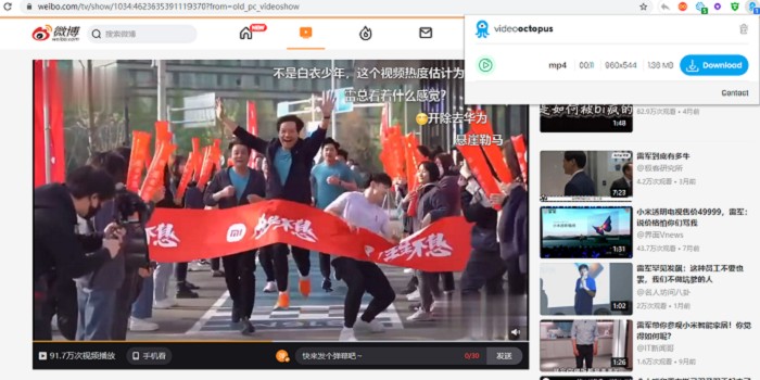浏览器网页视频下载Video Octopus插件-热点1站-源码资源免费分享官网