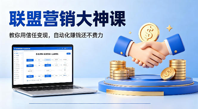 联盟营销大神课,教你用信任变现,自动化賺钱还不费力【原创双语字幕】-热点1站 - 热点知汇专注网赚项目资源知识聚汇