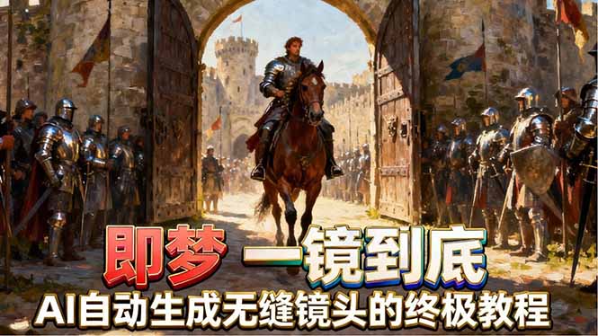 即梦AI一镜到底终极教程,智能补帧+运镜技巧,AI自动生成无缝丝滑长镜头高效出片-热点1站 - 热点知汇专注网赚项目资源知识聚汇