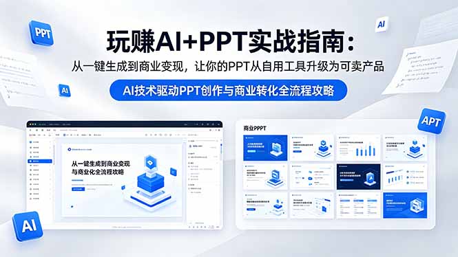 玩赚AI+PPT实战指南-更新5月13:从一键生成到商业变现,让你的PPT从自用工具升级为可卖产品-热点1站 - 热点知汇专注网赚项目资源知识聚汇