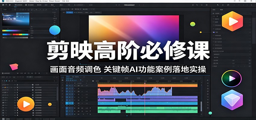 剪映高阶必修课:画面音频调色,关键帧AI功能案例落地实操-热点1站 - 热点知汇专注网赚项目资源知识聚汇