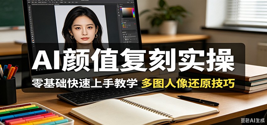AI颜值复刻实操,零基础快速上手教学,多图人像还原技巧-热点1站 - 热点知汇专注网赚项目资源知识聚汇