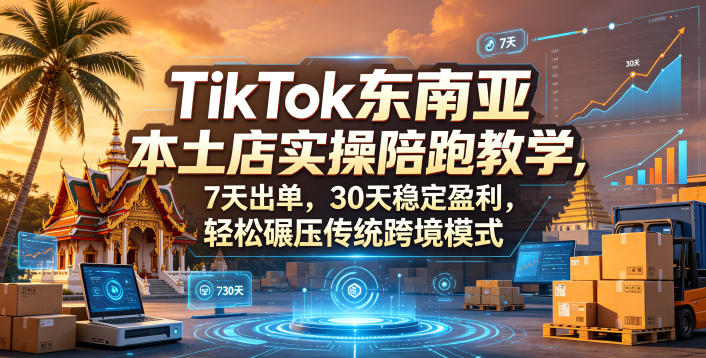 TikTok东南亚本土店实操陪跑教学,7天出单,30天稳定盈利,轻松碾压传统跨境模式(更新0516)-热点1站 - 热点知汇专注网赚项目资源知识聚汇