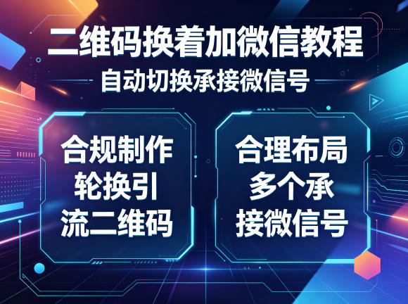 二维码换着加微信教程,自动切换承接微信号,合规制作轮换引流二维码,合理布局多个承接微信号-热点1站 - 热点知汇专注网赚项目资源知识聚汇
