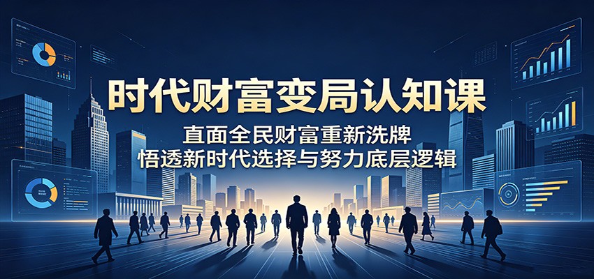 时代财富变局认知课:直面全民财富重新洗牌,悟透新时代选择与努力底层逻辑-热点1站 - 热点知汇专注网赚项目资源知识聚汇