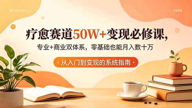 疗愈赛道50W+变现必修课,专业+商业双体系,零基础也能月入数十万-热点1站 - 热点知汇专注网赚项目资源知识聚汇
