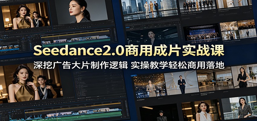 Seedance2.0商用成片实战课:深挖广告大片制作逻辑,实操教学轻松商用落地-热点1站 - 热点知汇专注网赚项目资源知识聚汇