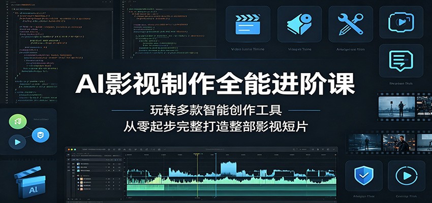 AI影视制作全能进阶课:玩转多款智能创作工具,从零起步完整打造整部影视短片-热点1站 - 热点知汇专注网赚项目资源知识聚汇