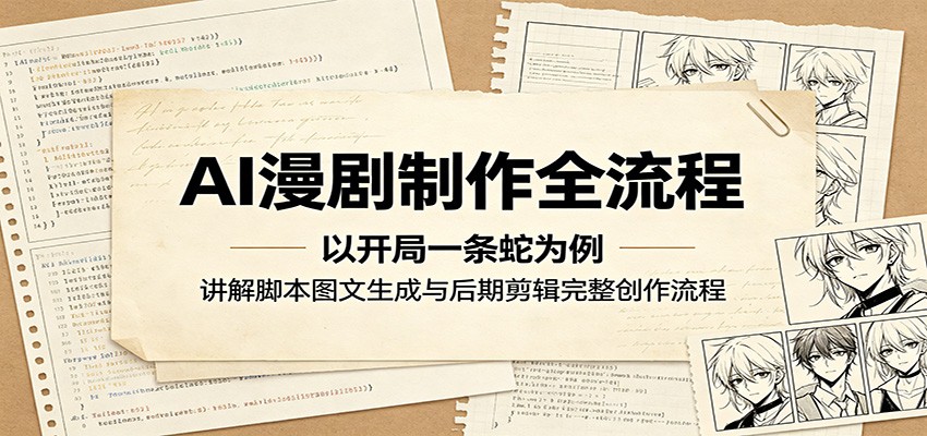 AI漫剧制作全流程:以开局一条蛇为例,讲解脚本图文生成与后期剪辑完整创作流程-热点1站 - 热点知汇专注网赚项目资源知识聚汇