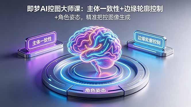 即梦AI控图大师课:主体一致性+边缘轮廓控制+角色姿态,精准把控图像生成-热点1站 - 热点知汇专注网赚项目资源知识聚汇