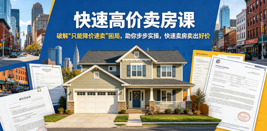 快速高价卖房课,破解“只能降价速卖”困局,助你步步实操,快速卖房卖出好价(更新2026)-热点1站 - 热点知汇专注网赚项目资源知识聚汇
