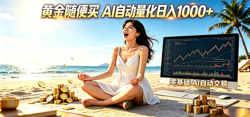 黄金随便买?AI自动外汇量化交易 在家当皇帝 日入1000+-热点1站 - 热点知汇专注网赚项目资源知识聚汇