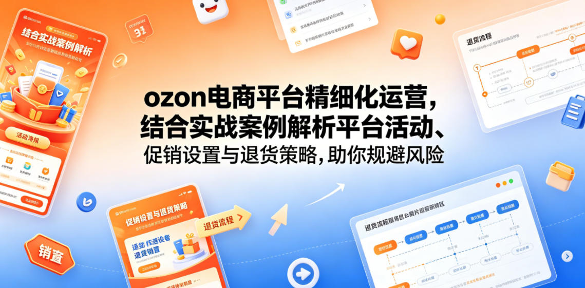 ozon电商平台精细化运营,结合实战案例解析平台活动、促销设置与退货策略,助你规避风险、提升销量-热点1站 - 热点知汇专注网赚项目资源知识聚汇
