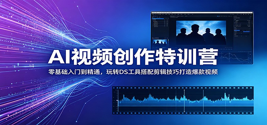 AI视频创作特训营:零基础入门到精通,玩转DS工具搭配剪辑技巧打造爆款视频-热点1站 - 热点知汇专注网赚项目资源知识聚汇