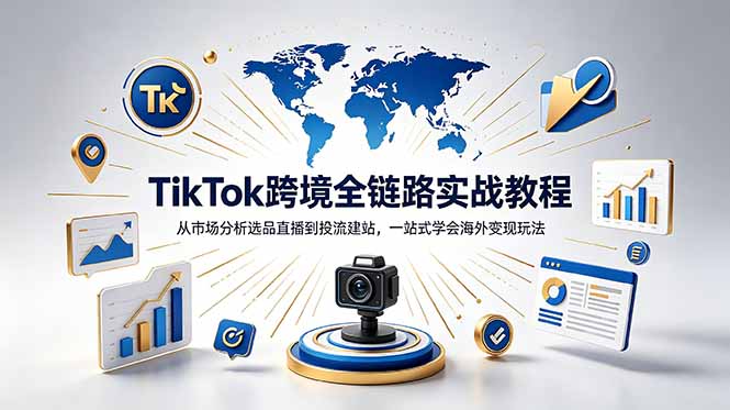 TikTok+独立站跨境基础全套教程,拆解平台盈利逻辑,新手从零跑通变现全流程-热点1站 - 热点知汇专注网赚项目资源知识聚汇