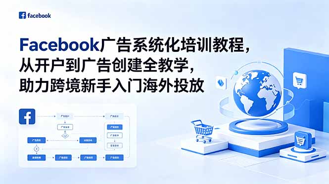 Facebook广告系统化培训教程,从开户到广告创建全教学,助力跨境新手入门海外投放-热点1站 - 热点知汇专注网赚项目资源知识聚汇