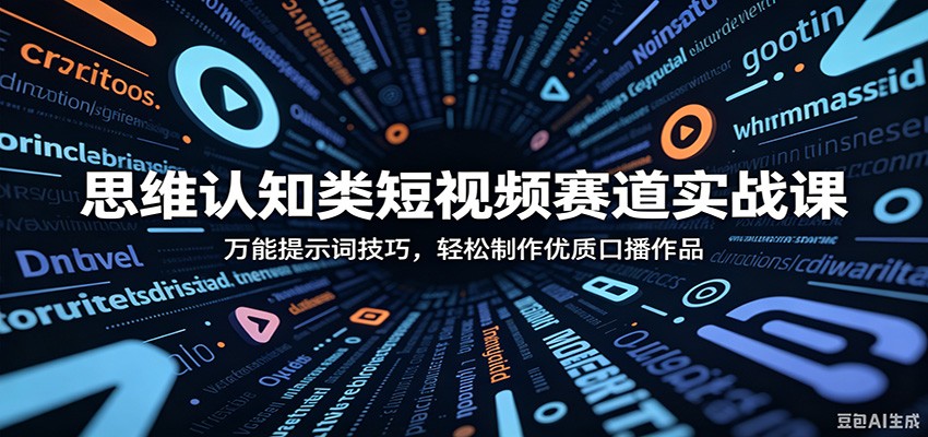 思维认知类短视频赛道实战课:万能提示词技巧,轻松制作优质口播作品-热点1站 - 热点知汇专注网赚项目资源知识聚汇