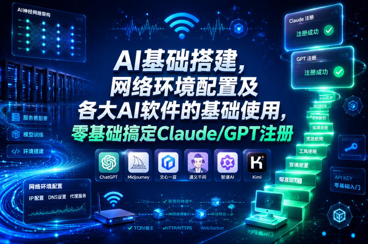AI基础搭建,网络环境配置及各大AI软件的基础使用,零基础搞定Claude/GPT注册-热点1站 - 热点知汇专注网赚项目资源知识聚汇