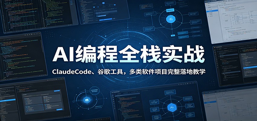 AI编程全栈实战:ClaudeCode、谷歌工具,多类软件项目完整落地教学-热点1站 - 热点知汇专注网赚项目资源知识聚汇