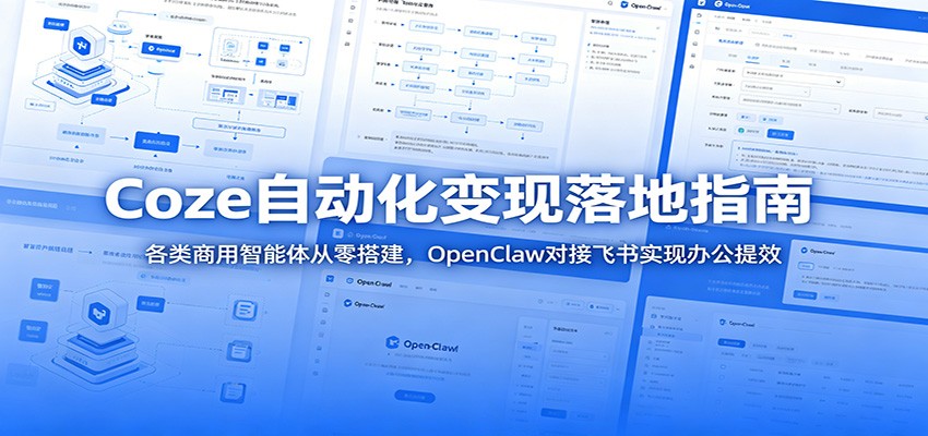 Coze自动化变现落地指南:各类商用智能体从零搭建,OpenClaw对接飞书实现办公提效-热点1站 - 热点知汇专注网赚项目资源知识聚汇