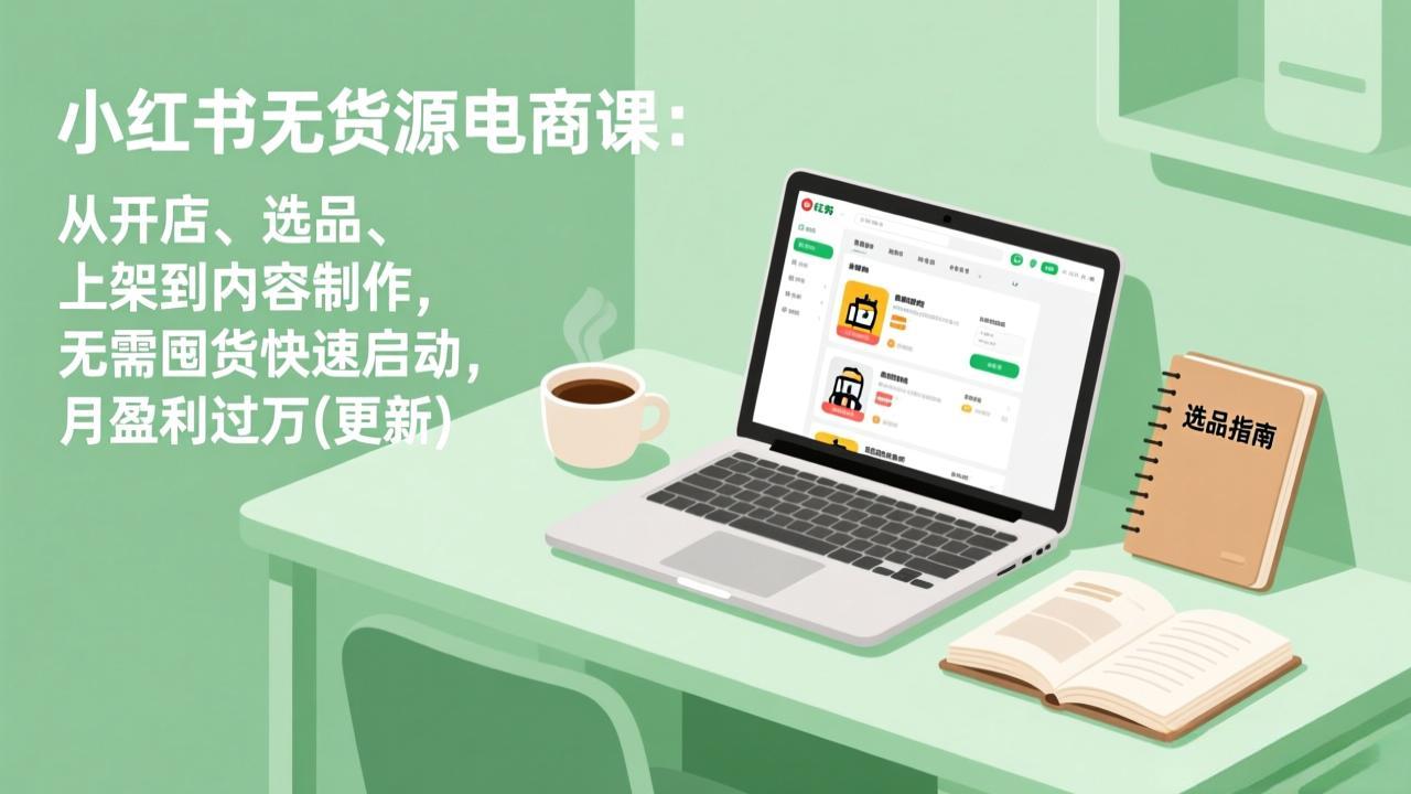 小红书无货源电商课(6月22更新-热点1站 - 热点知汇专注网赚项目资源知识聚汇