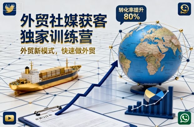 外贸社媒获客独家训练营,外贸新模式,快速做外贸(更新26年6月)-热点1站 - 热点知汇专注网赚项目资源知识聚汇