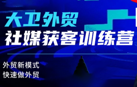 大卫老师·外贸社媒获客独家训练营(更新6月)-热点1站 - 热点知汇专注网赚项目资源知识聚汇