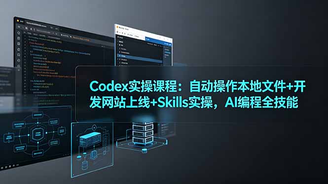 Codex实操课程:自动操作本地文件+开发网站上线+Skills实操,AI编程全技能-热点1站 - 热点知汇专注网赚项目资源知识聚汇