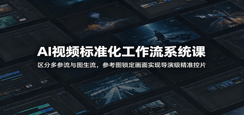 AI视频标准化工作流系统课:区分多参流与图生流,参考图锁定画面实现导演级精准控片-热点1站 - 热点知汇专注网赚项目资源知识聚汇