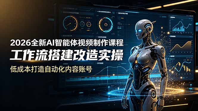 2026全新AI Codex智能体视频制作课程,工作流搭建改造实操,低成本打造自动化内容账号-热点1站 - 热点知汇专注网赚项目资源知识聚汇