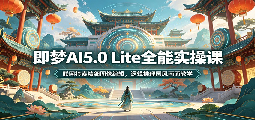 即梦AI5.0 Lite全能实操课:联网检索精细图像编辑,逻辑推理国风画面教学-热点1站 - 热点知汇专注网赚项目资源知识聚汇