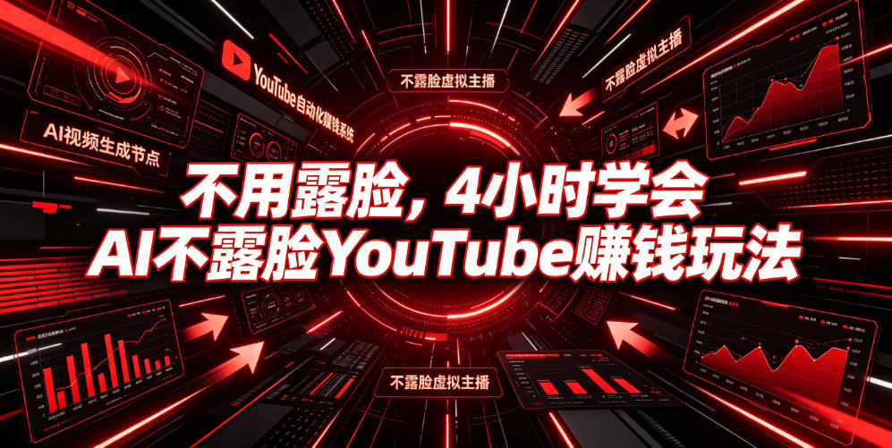 不用露脸,4小时学会AI不露脸YouTube賺钱玩法【原创双语字幕】-热点1站 - 热点知汇专注网赚项目资源知识聚汇