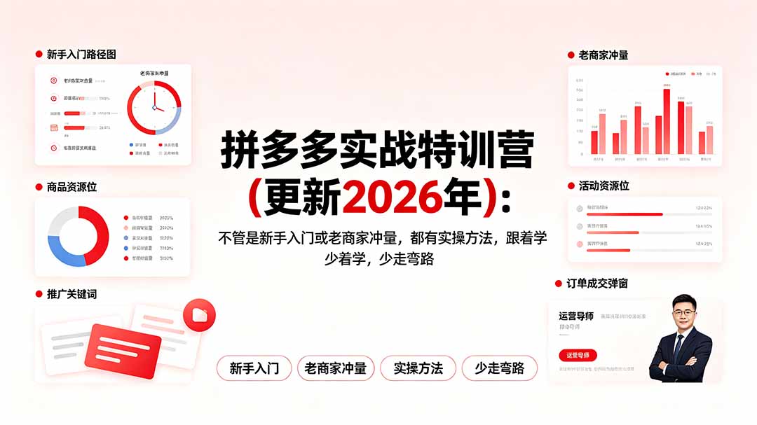 拼多多实战特训营(更新2026年-热点1站 - 热点知汇专注网赚项目资源知识聚汇