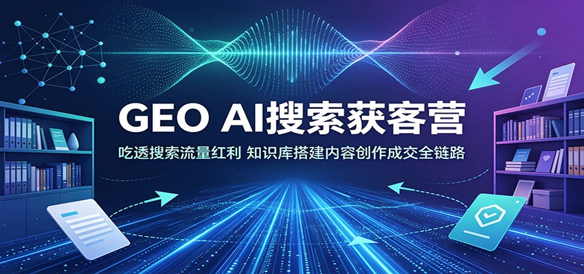 GEO AI搜索获客营:吃透搜索流量红利,知识库搭建内容创作成交全链路-热点1站 - 热点知汇专注网赚项目资源知识聚汇
