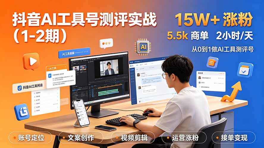 抖音AI工具号测评实战(1-2期-热点1站 - 热点知汇专注网赚项目资源知识聚汇